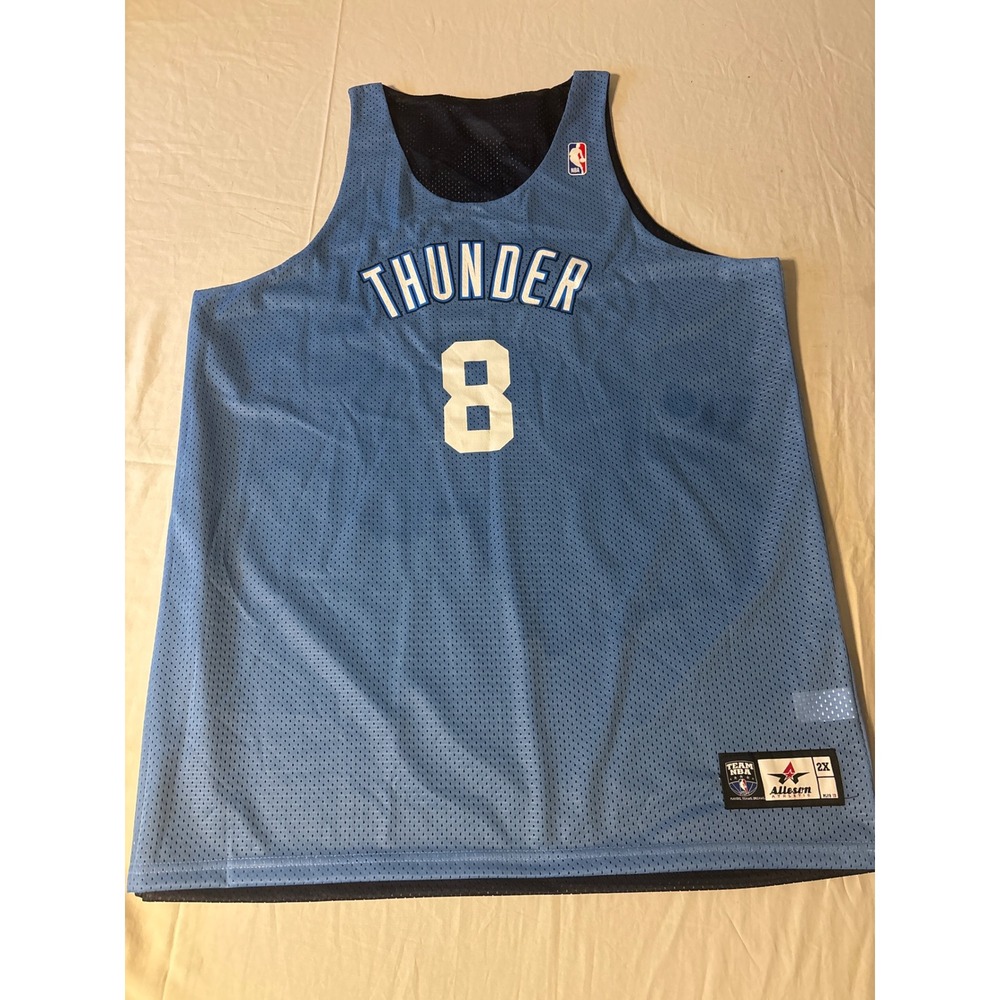 Alleson Athletic OKC‎ Thunder Jersey Mens 2X Blue Reversible Number 8